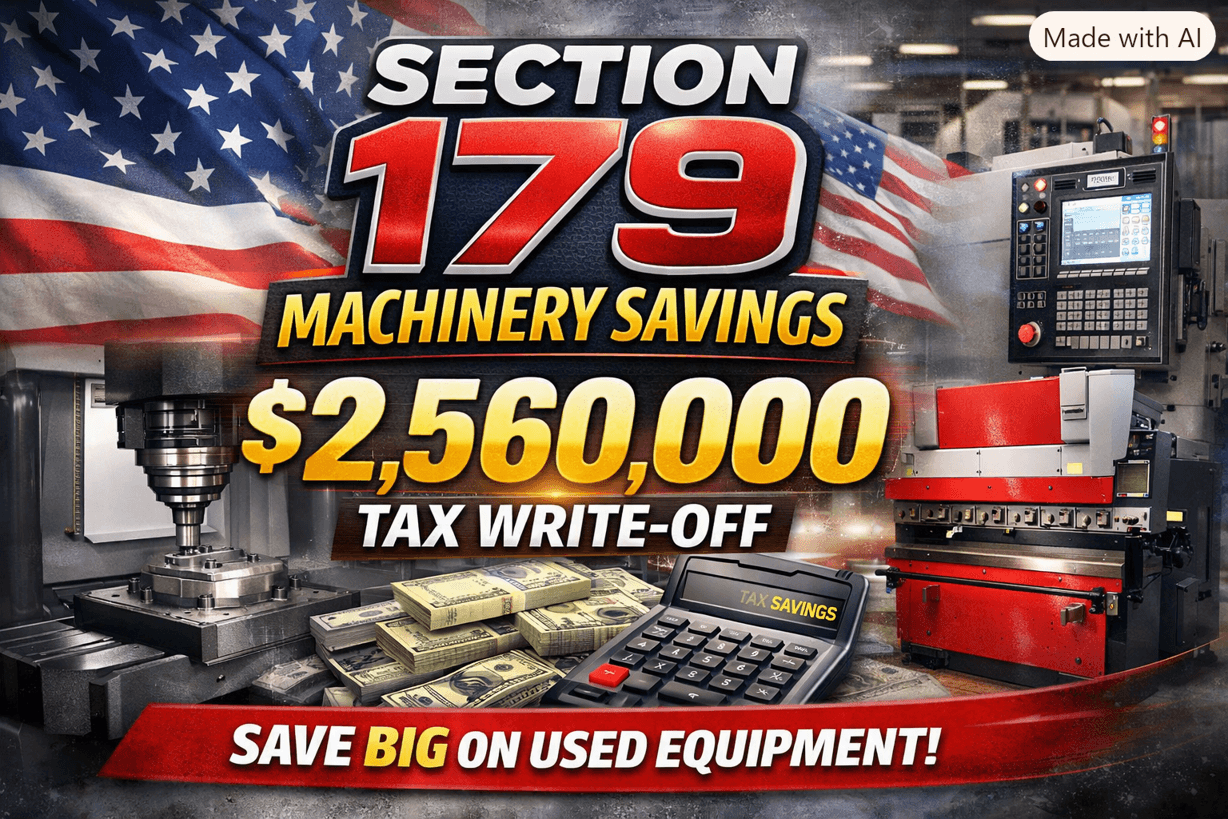 Section179 Tax Deduction on Used Machinery, Up to $2,560,000